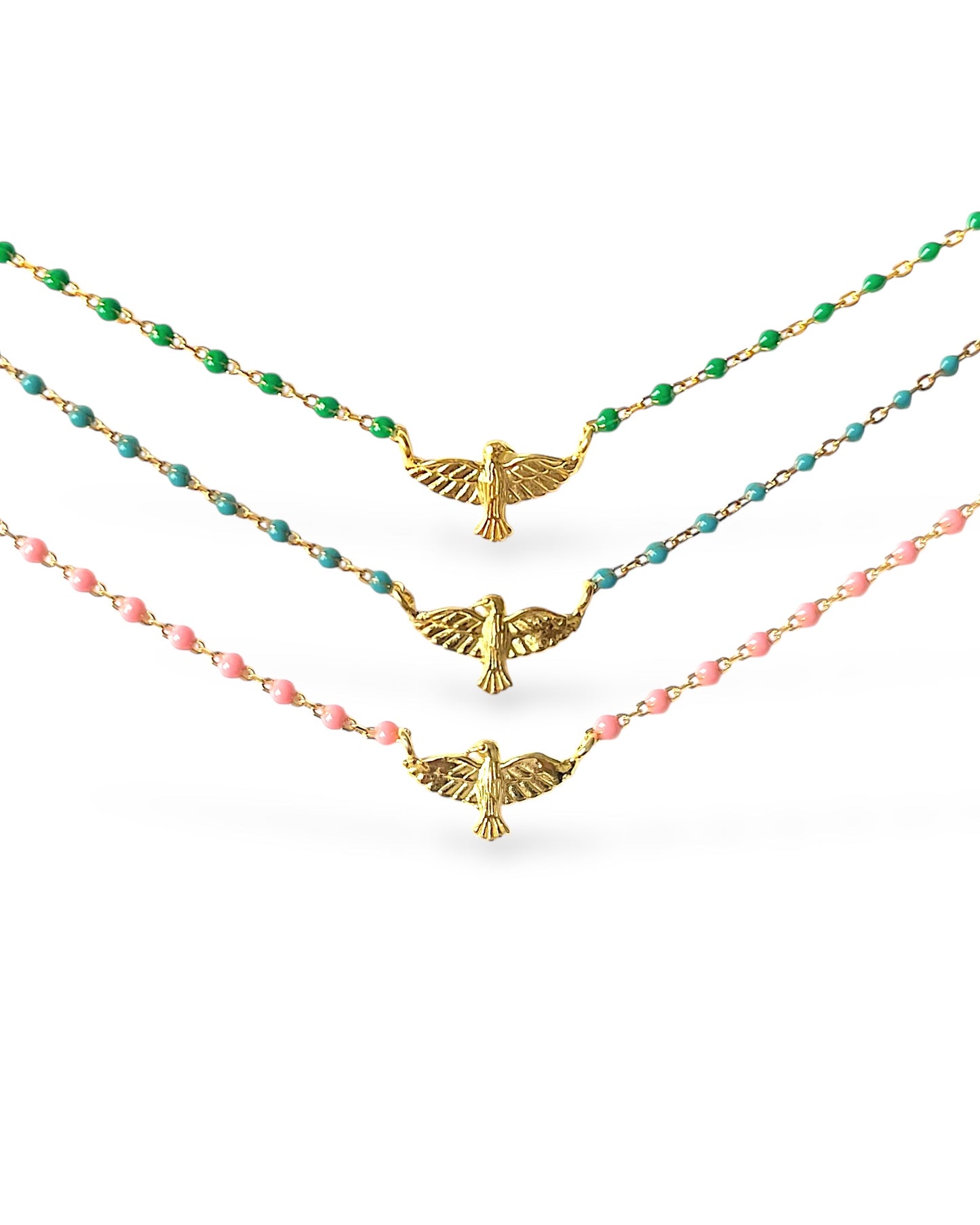 Colar Espírito Santo esmalte verde