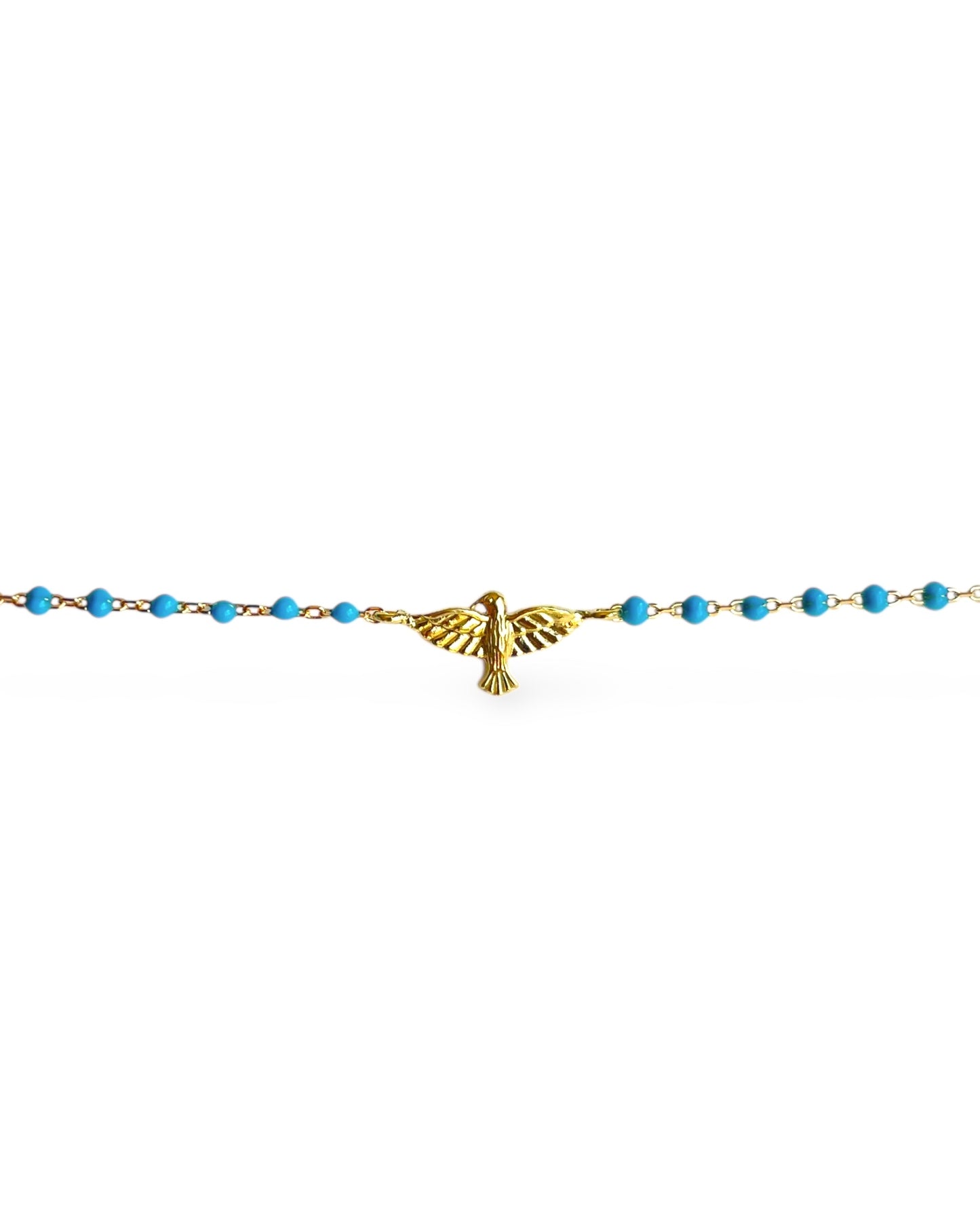 Pulseira Espírito Santo esmalte turquesa
