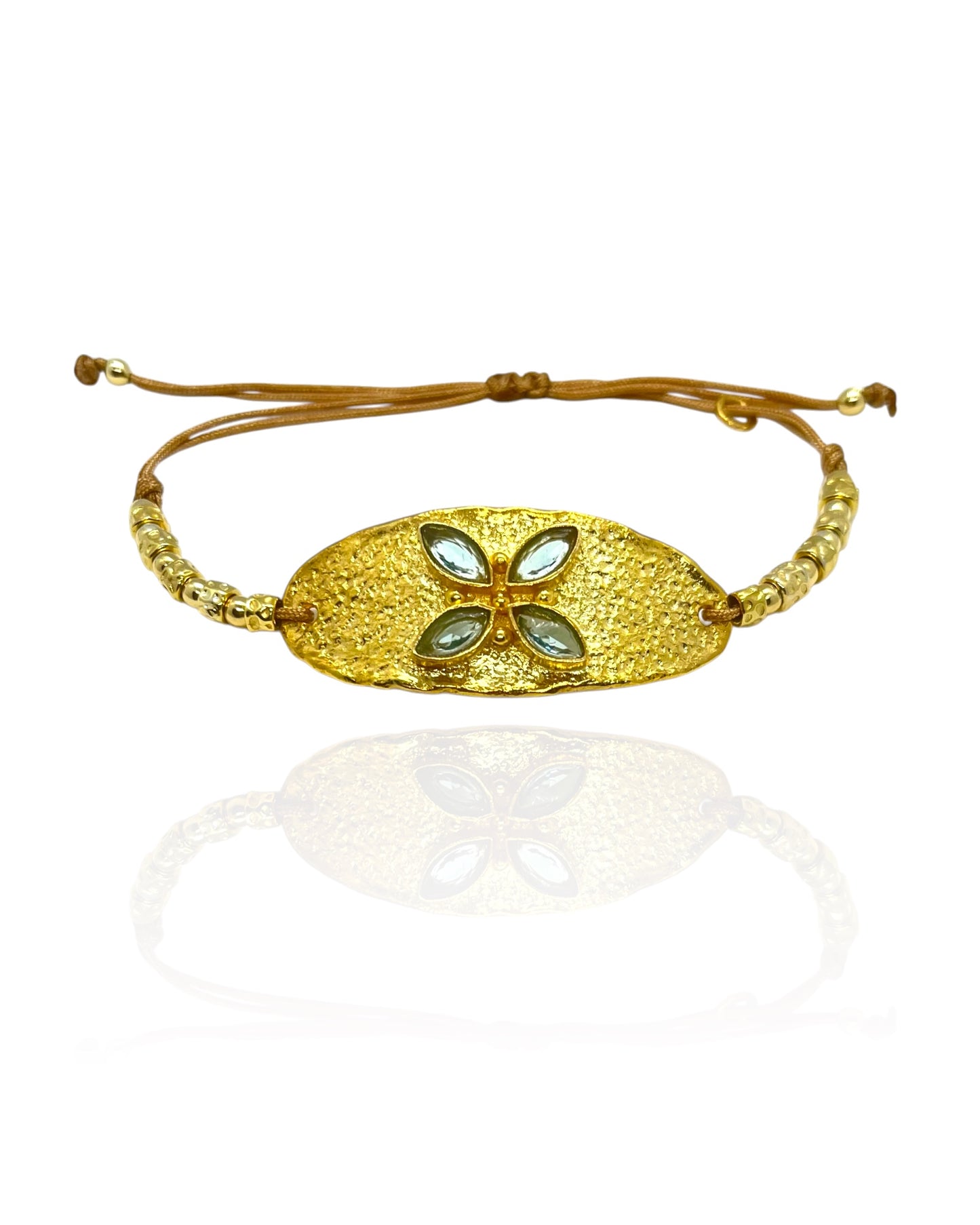 Pulseira Octávia Flor Azul Água