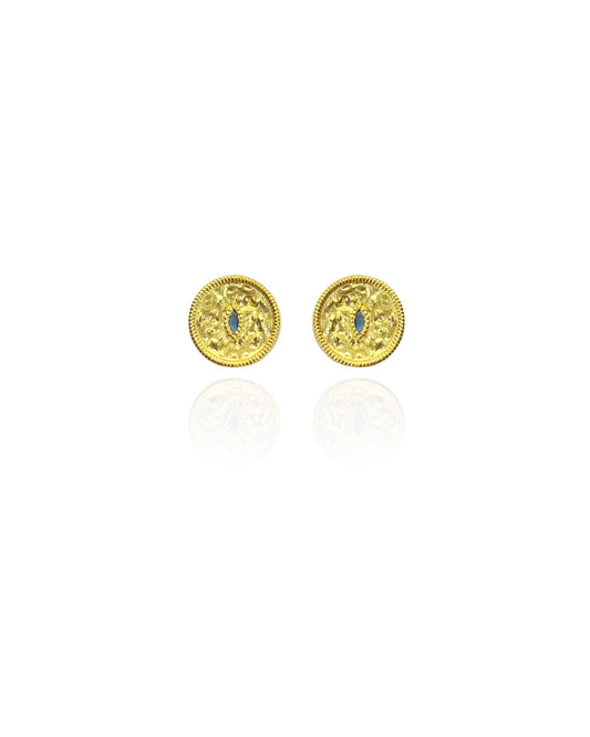 Occhio Sapphire Round Earrings