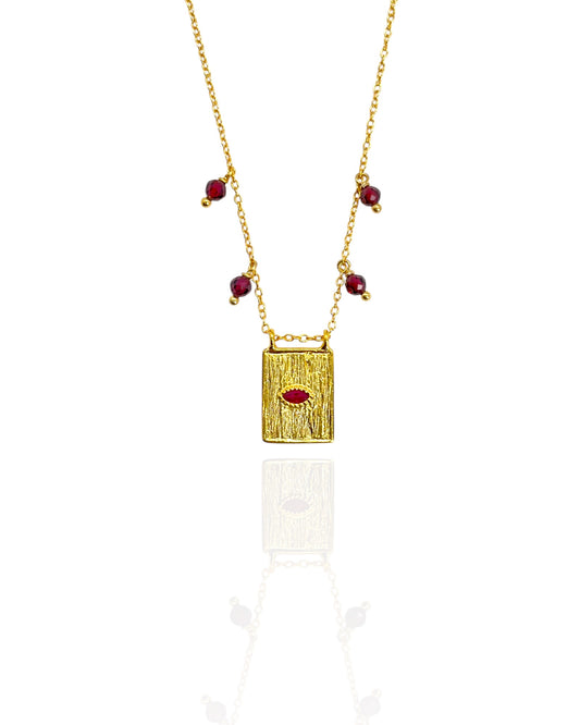 OCCHIO Rectangular Ruby Necklace