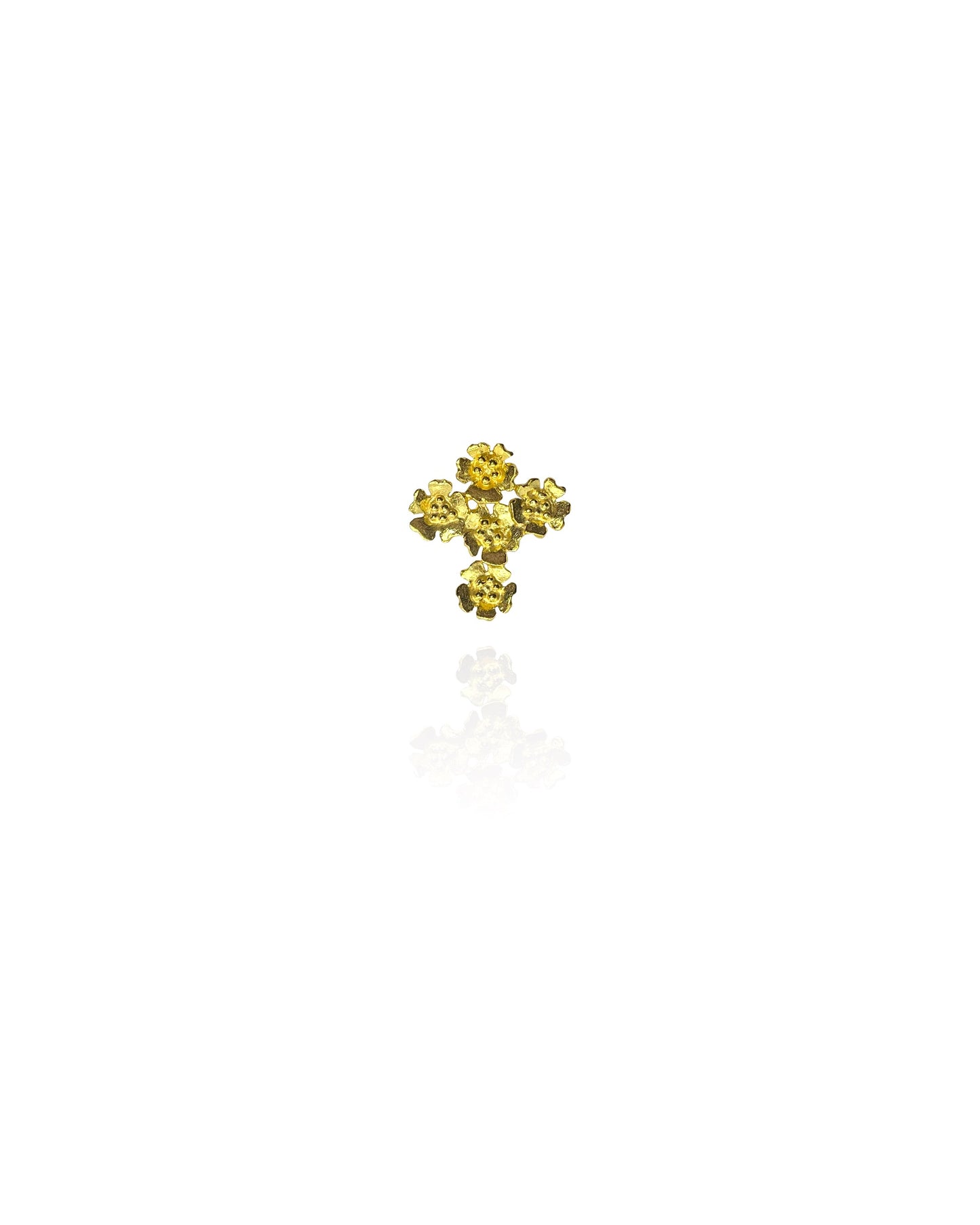 Pendente florzinhas em cruz