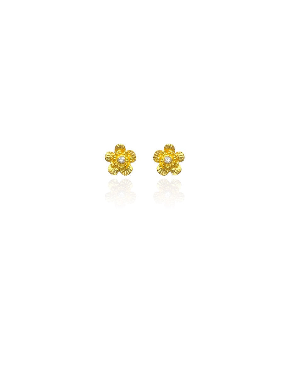 Zircon Flower Earrings